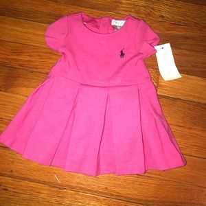 Ralph Lauren pink infant dress, brand new